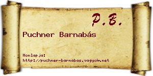 Puchner Barnabás névjegykártya